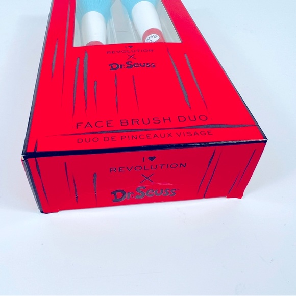 I Heart Revolution x Dr Seuss Face Brush Duo Thing 1 & Thing 2 NIB - Picture 6 of 6